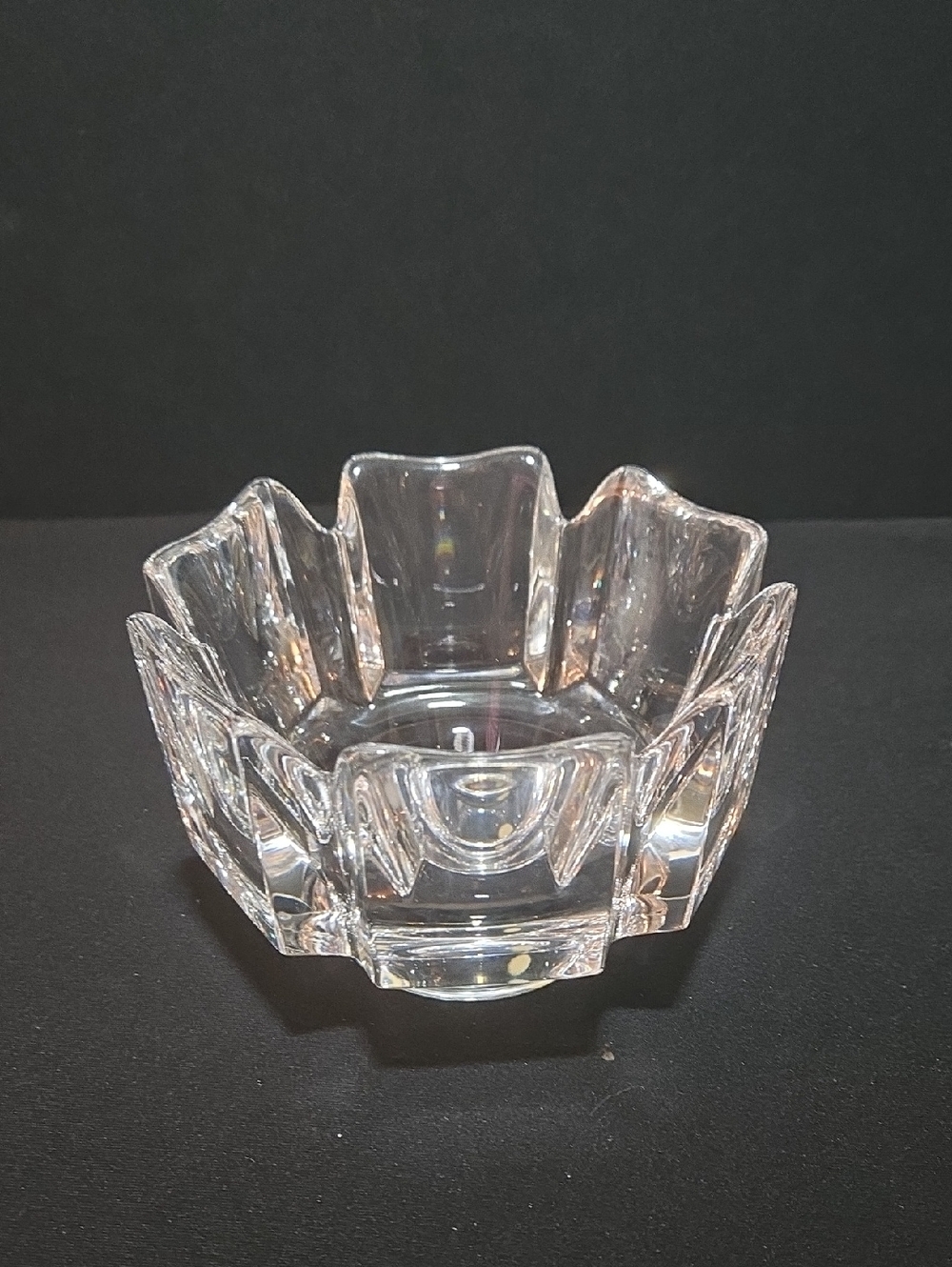 Vintage Orrefors Signed Bowl Lars Hellstein Design Sweeden.
